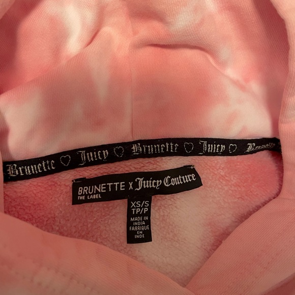 Brunette The Label x Juicy Couture Sweatshirt (Pink Marble Tie-Dye) XS - Picture 6 of 7